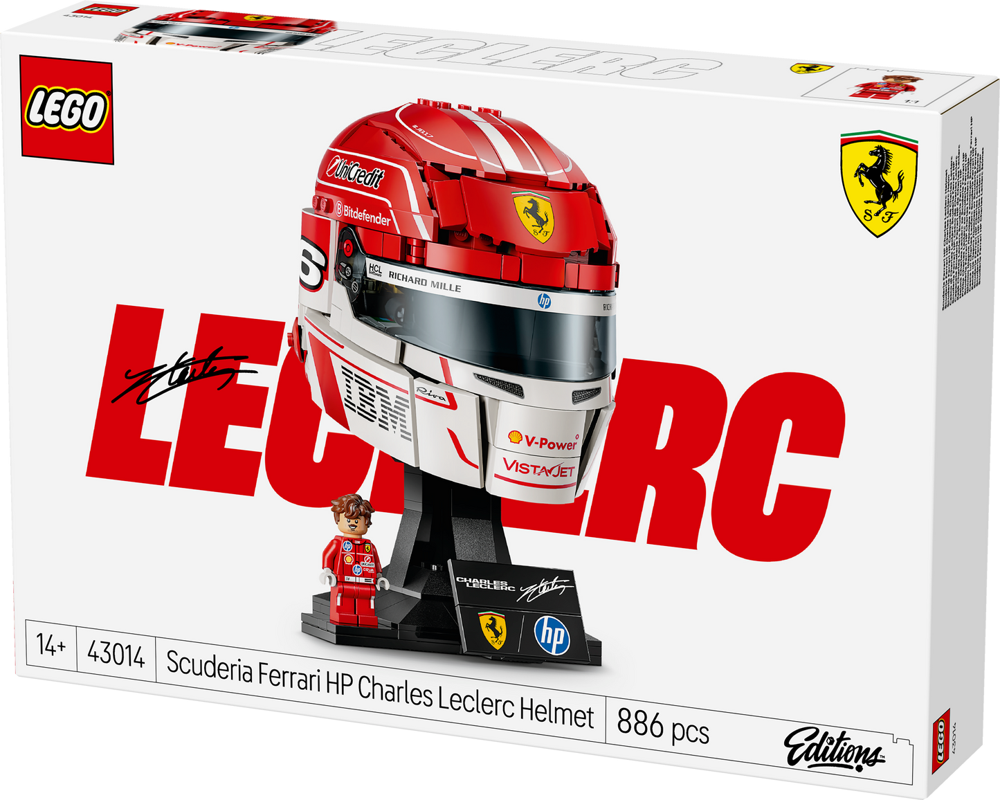 LEGO® Editions Scuderia Ferrari HP Charles Leclerc Helmet 43014