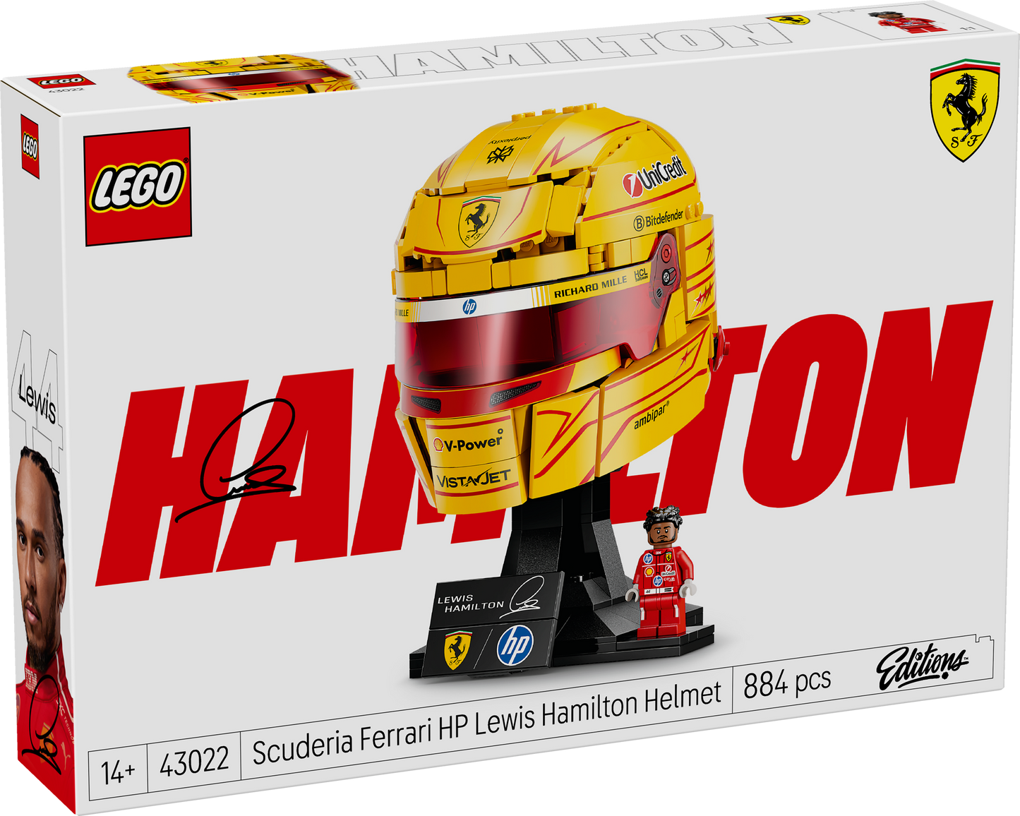 LEGO Editions Scuderia Ferrari HP Lewis Hamilton Helmet 43022