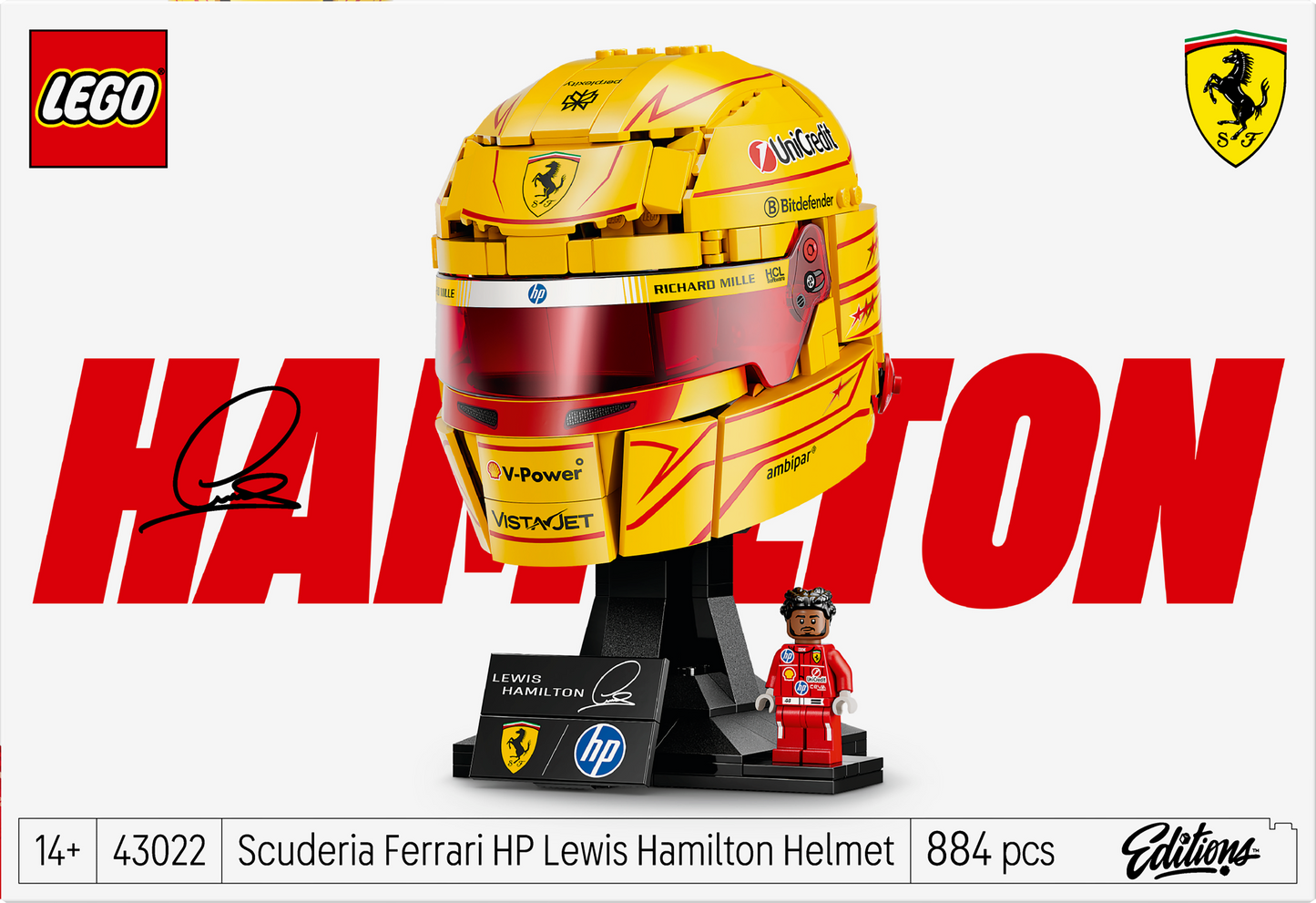 LEGO Editions Scuderia Ferrari HP Lewis Hamilton Helmet 43022
