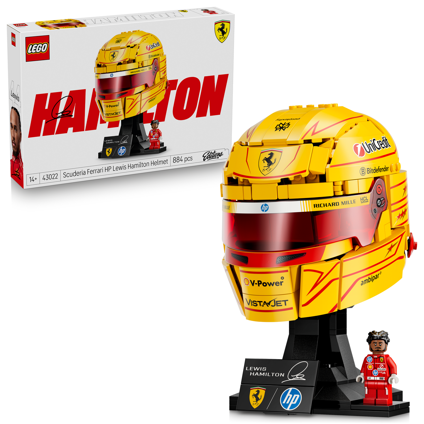 LEGO Editions Scuderia Ferrari HP Lewis Hamilton Helmet 43022