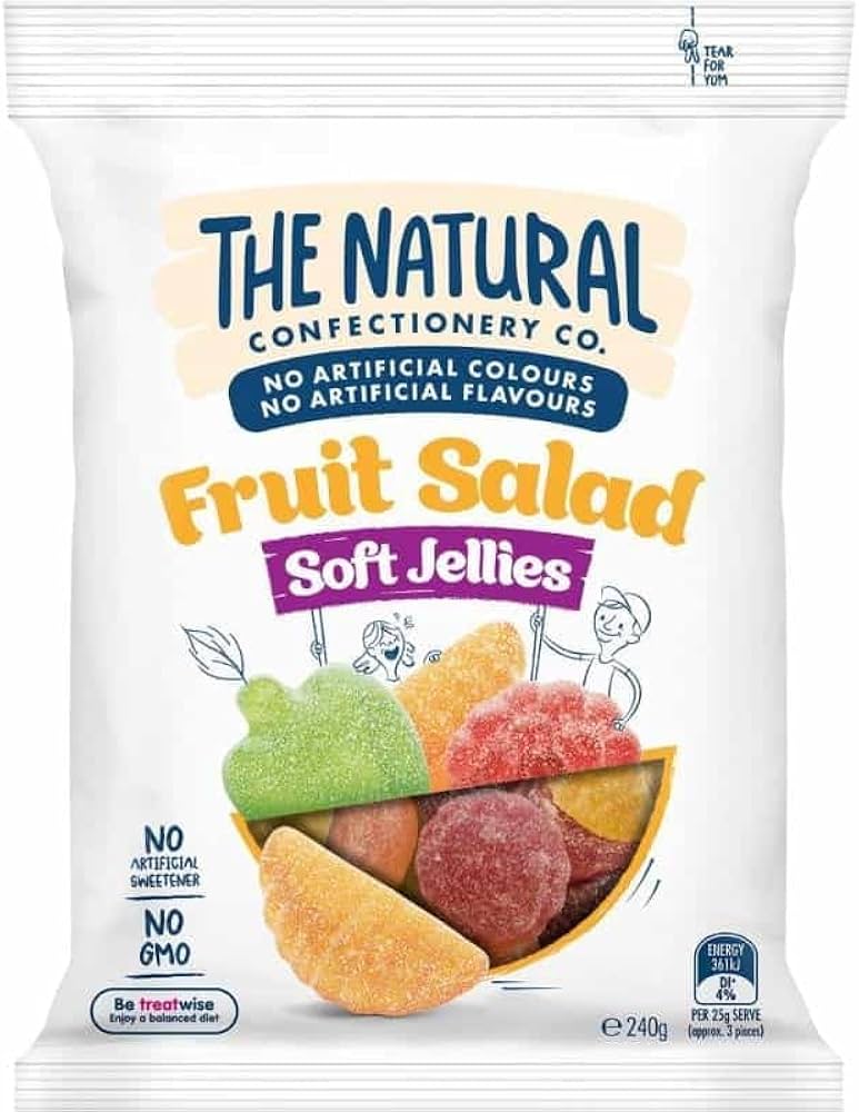 The Natural Confectionery Co Soft Jellies - Fruit Salad 220g