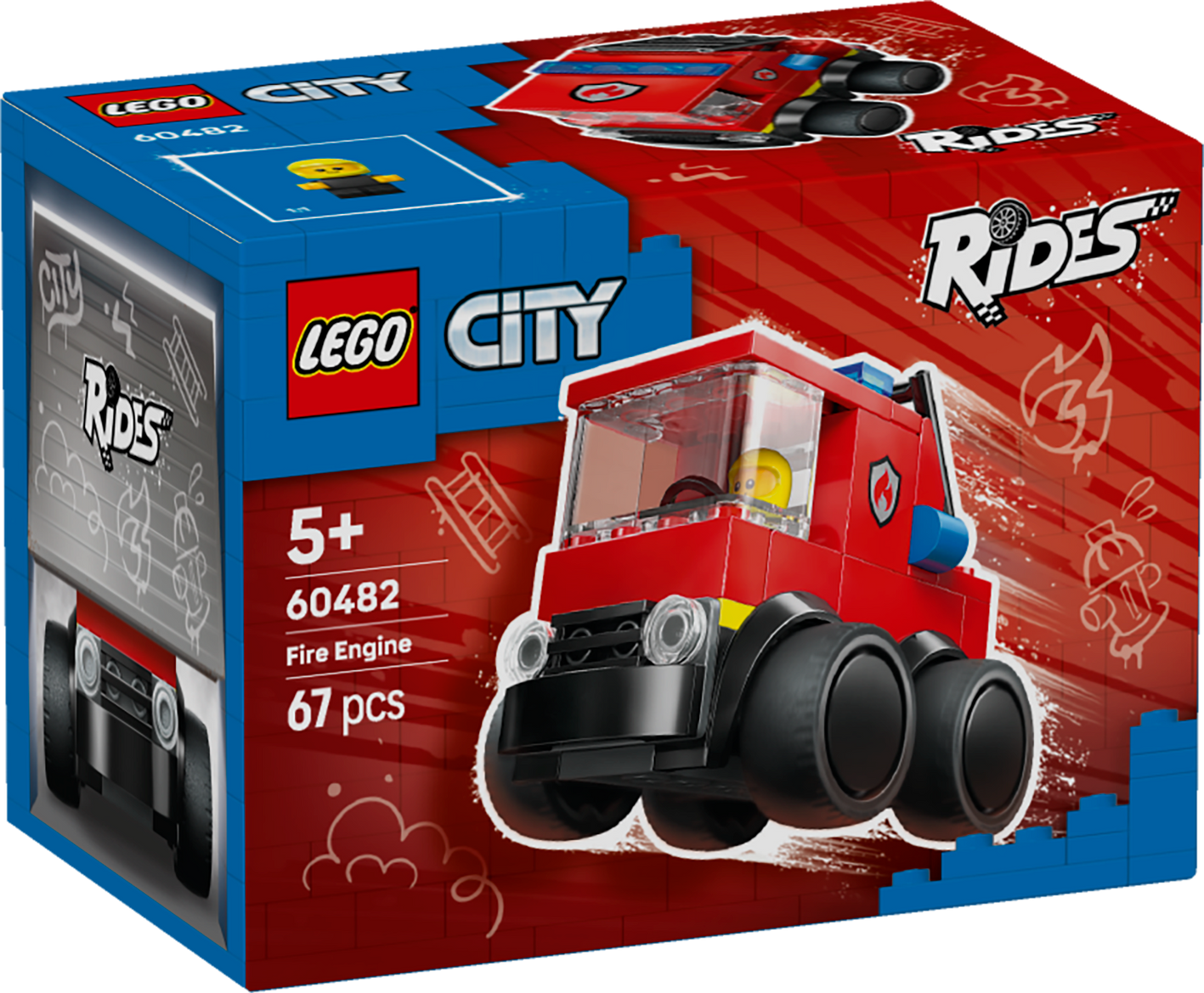 LEGO City Rides – Fire Truck Toy Building Set 60482