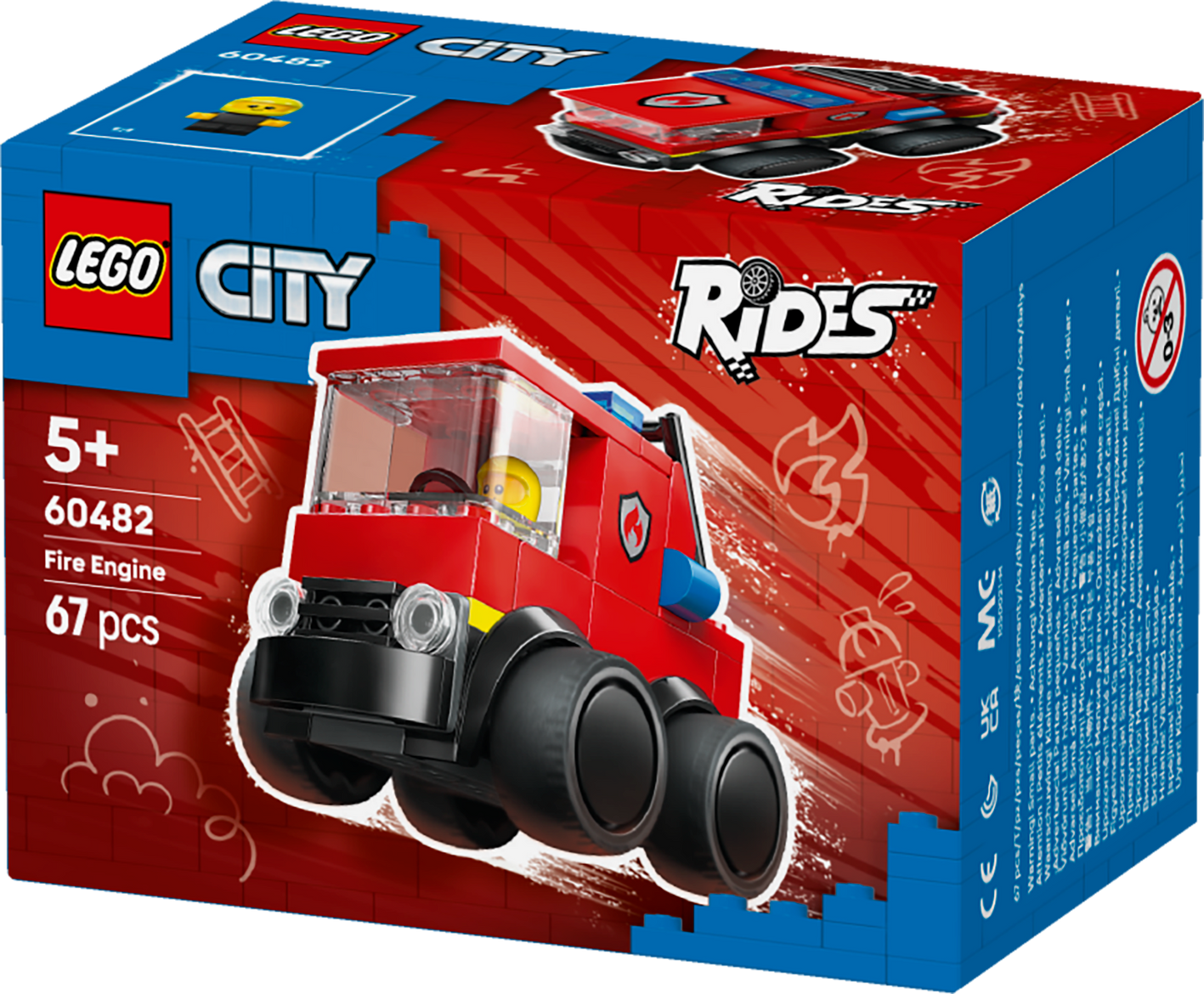 LEGO City Rides – Fire Truck Toy Building Set 60482