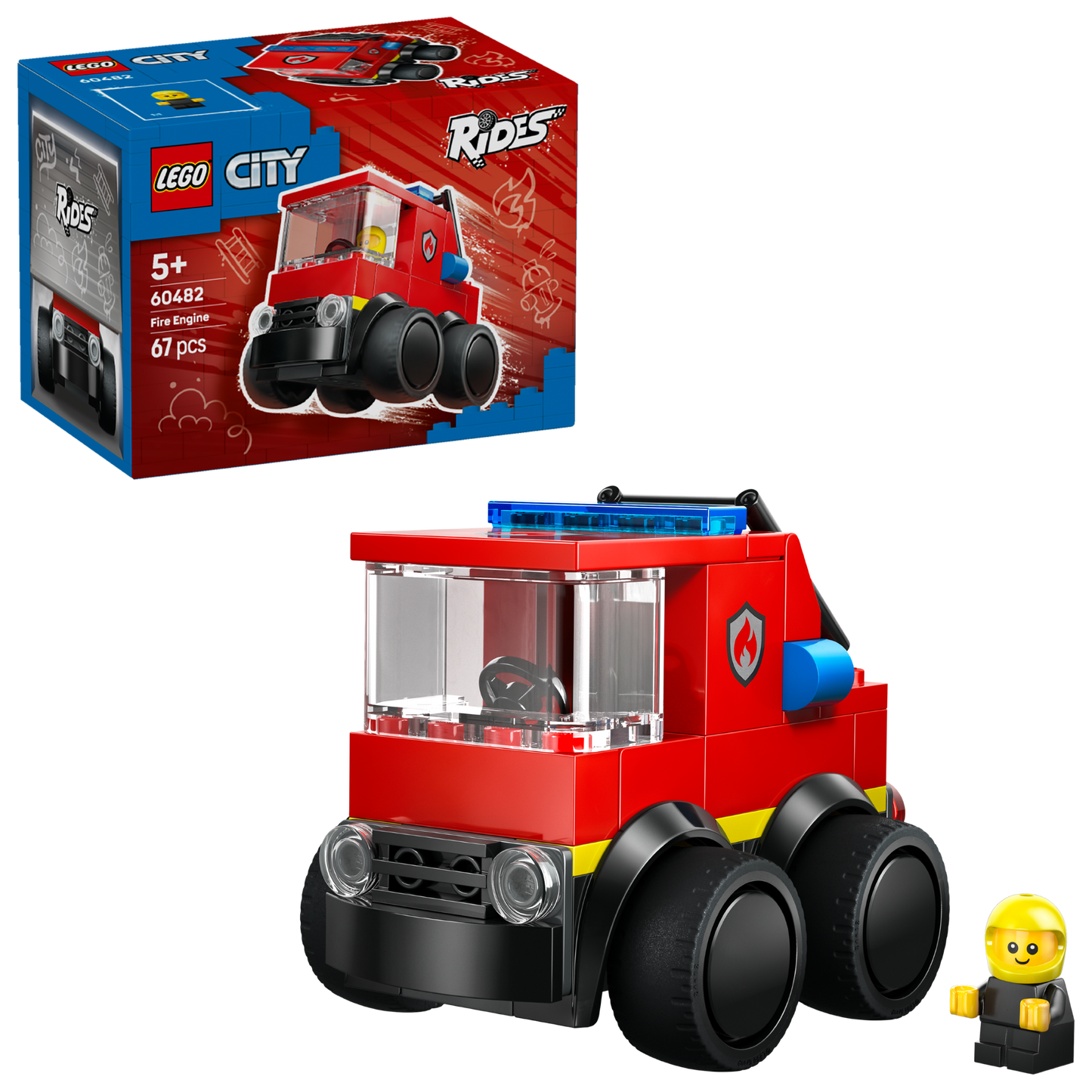 LEGO City Rides – Fire Truck Toy Building Set 60482