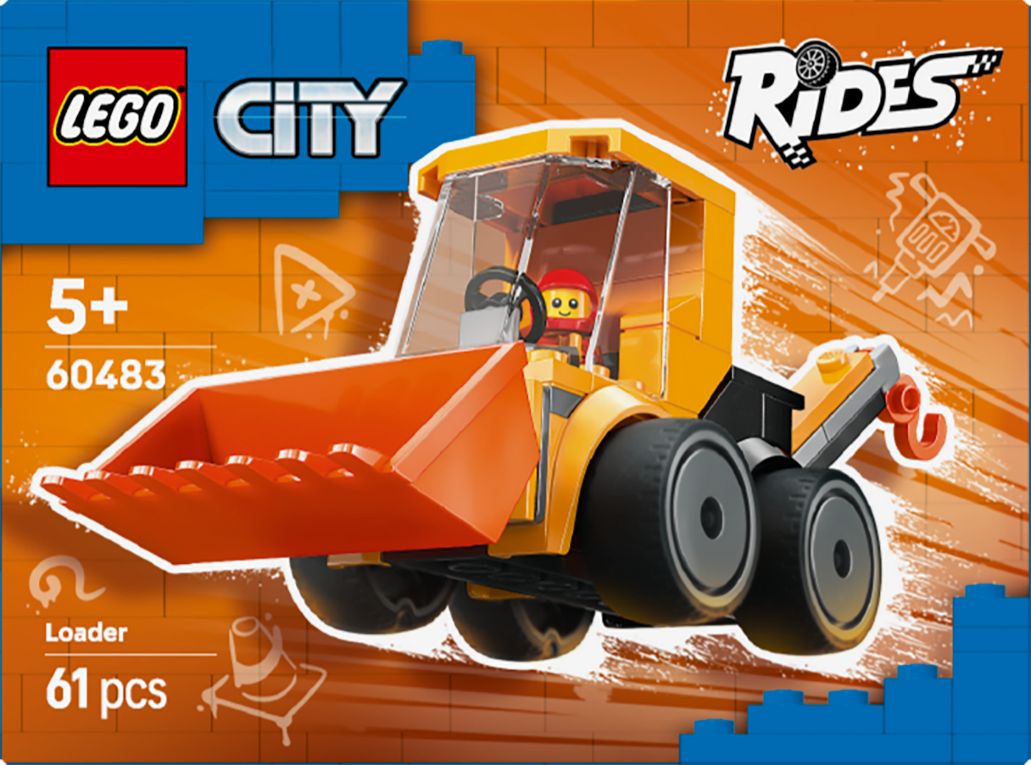 LEGO City Rides – Construction Loader Toy Building Set 60483