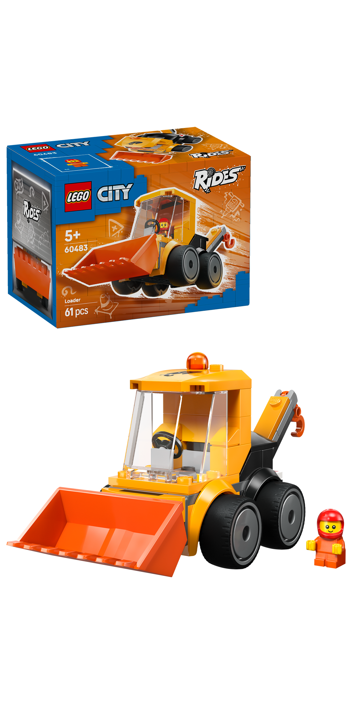 LEGO City Rides – Construction Loader Toy Building Set 60483
