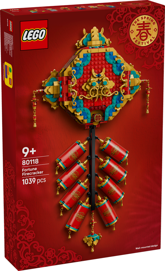 LEGO Spring Festival Fortune Firecracker Wall Art 80118