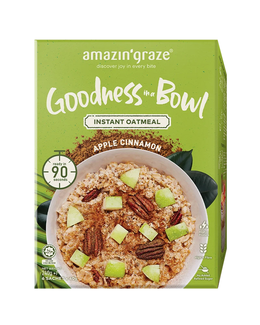 Amazin' Graze Apple Cinnamon Instant Oatmeal (6x40g) x 12s