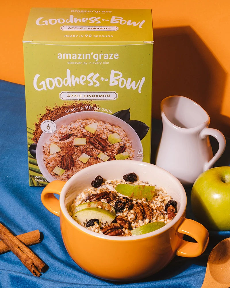 Amazin' Graze Apple Cinnamon Instant Oatmeal (6x40g) x 12s
