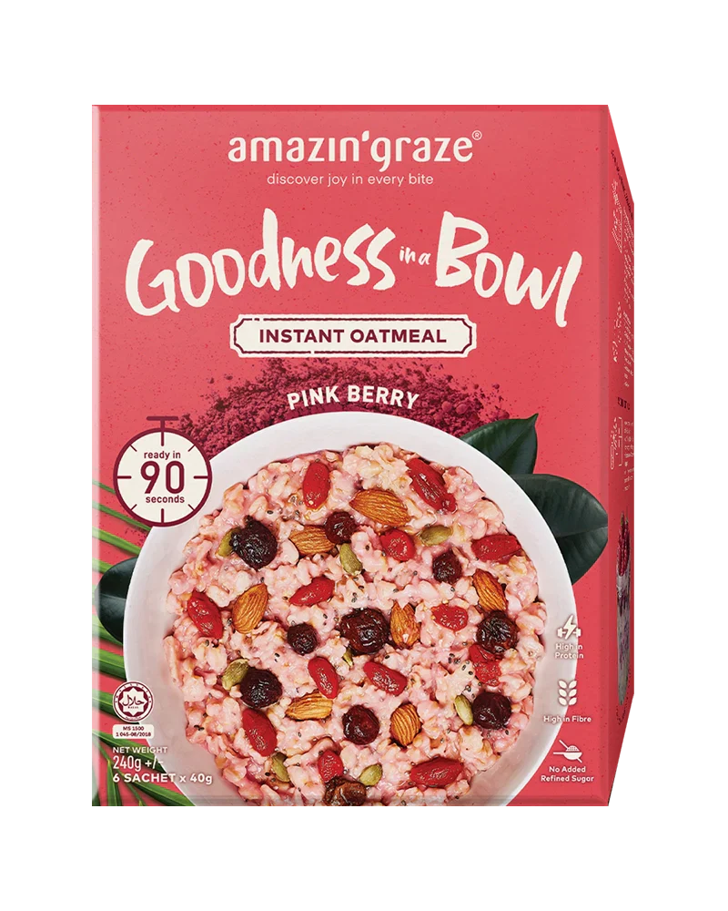 Amazin' Graze Pink Berry Instant Oatmeal (6x40g)