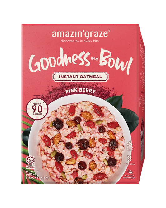 Amazin' Graze Pink Berry Instant Oatmeal (6x40g) x 12s