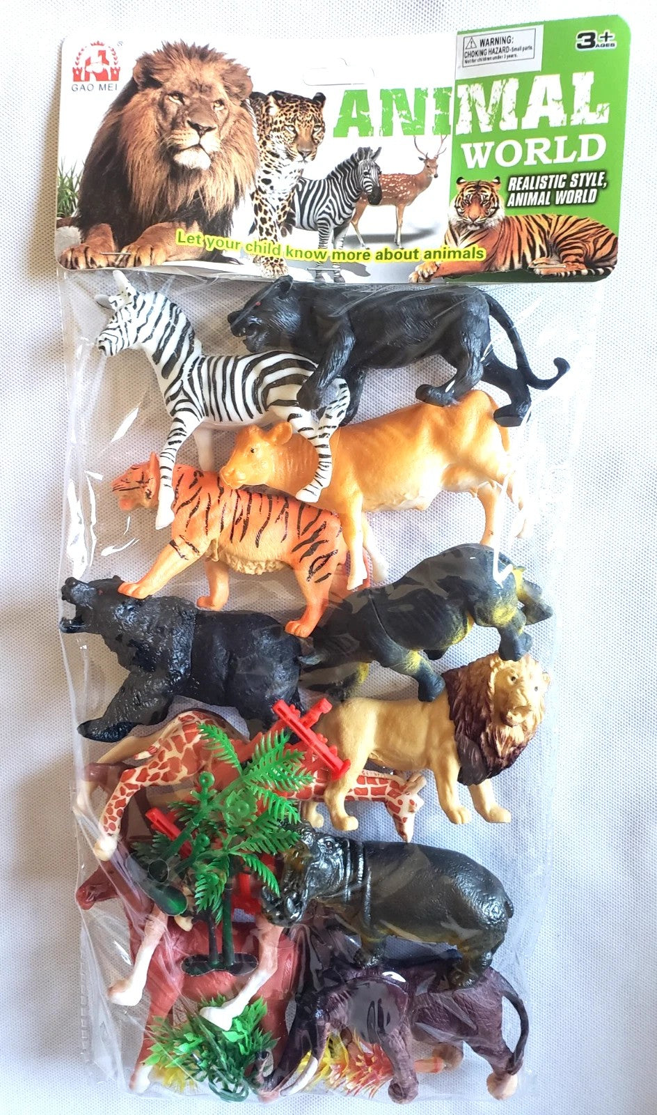 18Pcs Mini Jungle Animal Set Realistic Silicon Jungle Animal Learning Toys