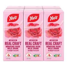 Yeo's Bandung Rose Syrup Drink (250ml x 6 Tetra Pak)