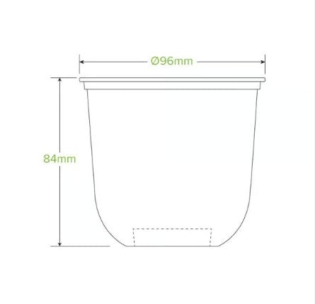 BioPak 360ml Clear Bio Cup with Sipper Lid