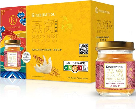 KINOHIMITSU BIRD NEST - KOREAN RED GINSENG 75GX6S PACK