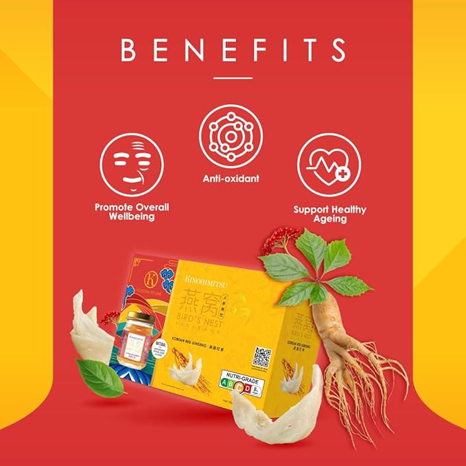 KINOHIMITSU BIRD NEST - KOREAN RED GINSENG 75GX6S PACK
