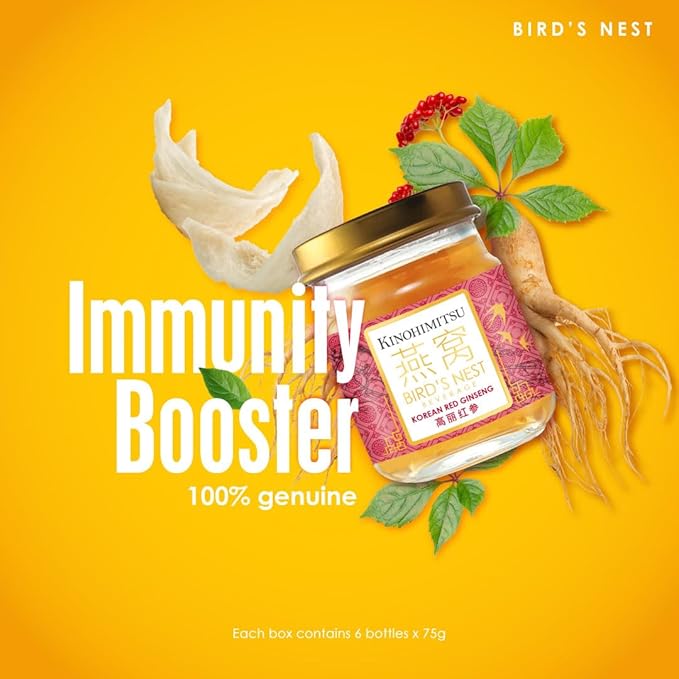KINOHIMITSU BIRD NEST - KOREAN RED GINSENG 75GX6S PACK