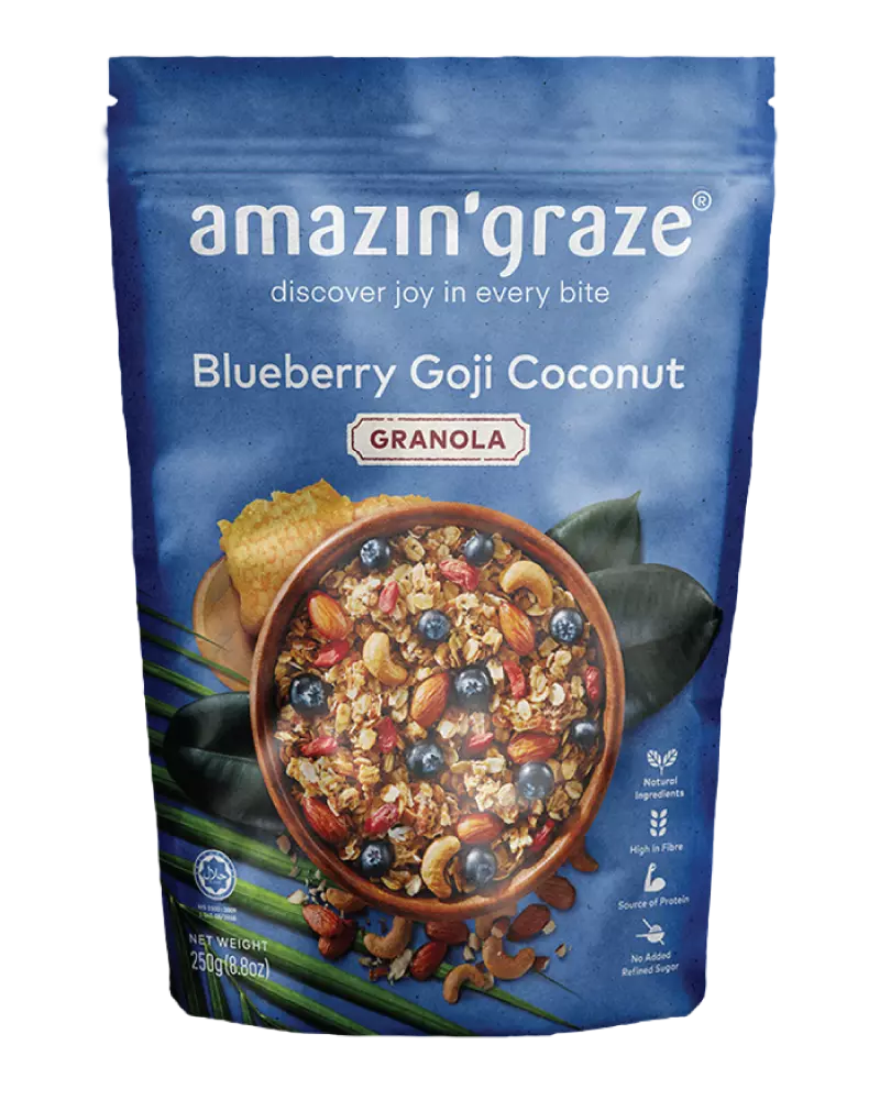 Amazin' Graze Granola Blueberry Goji Coconut 250G