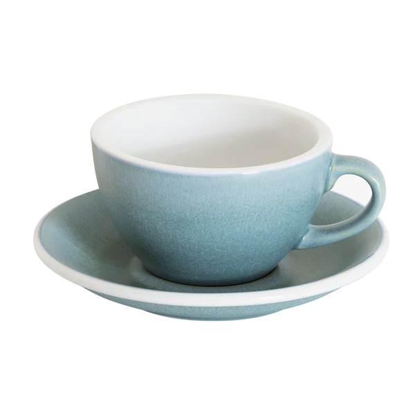 LOVERAMICS Egg Set of 1 x 200ml Cappuccino Cup and Saucer (Mineral Colours) - Dian by Nimbus Labs