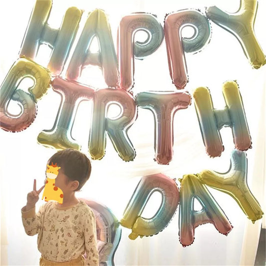 Happy Birthday Letters Balloons Set