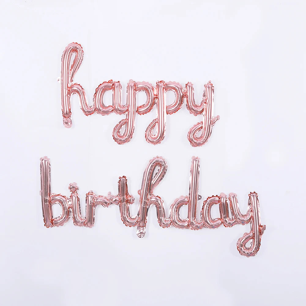Happy Birthday Letters Balloons Set