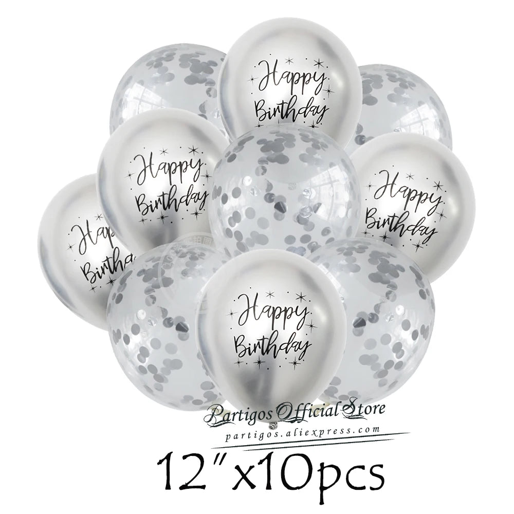 Happy Birthday Letters Balloons Set