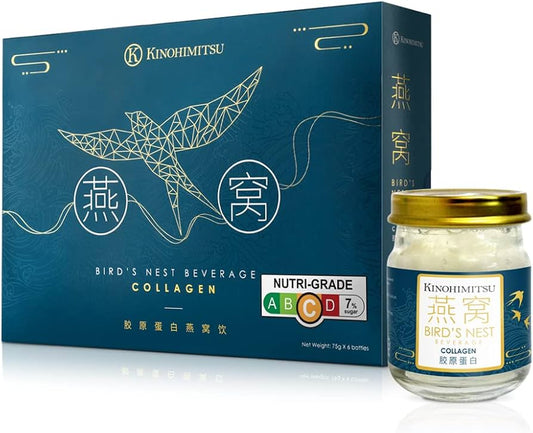 KINOHIMITSU BIRD NEST - COLLAGEN (REDUCED SUGAR) 75GX6S PACK