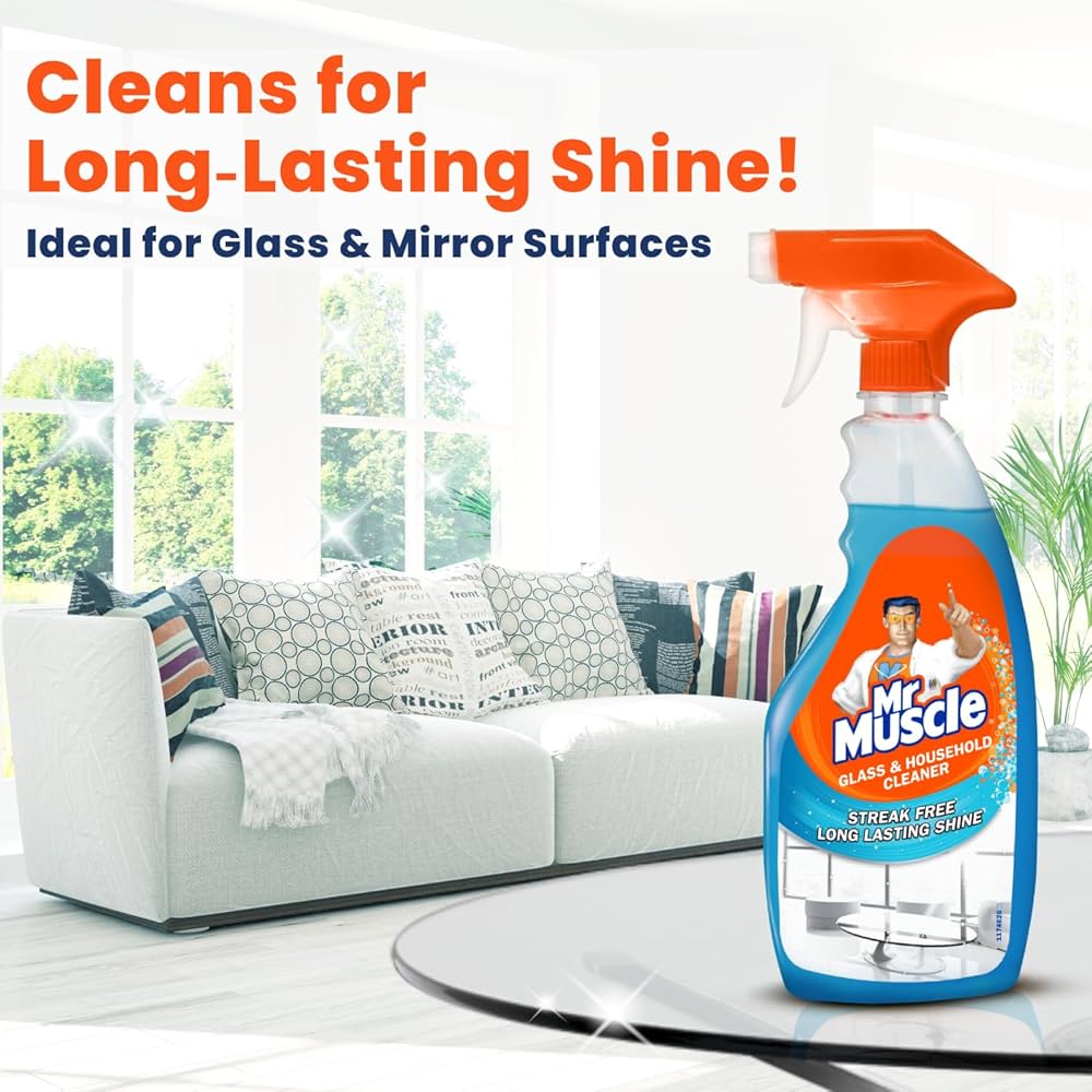 Mr Muscle Glass Cleaner with Refill - Super Active 500ml