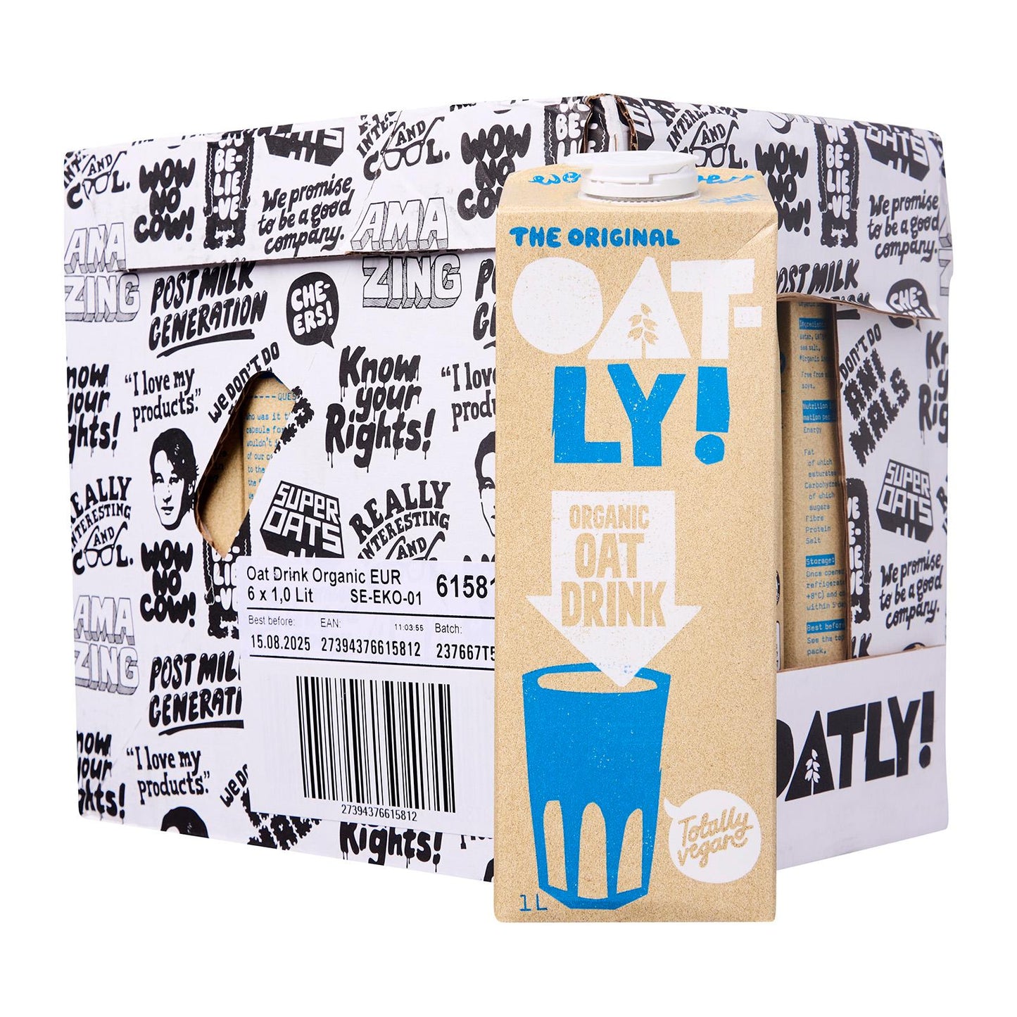 Oatly Organic Oat Milk Drink - Enriched (1L x 6) Case
