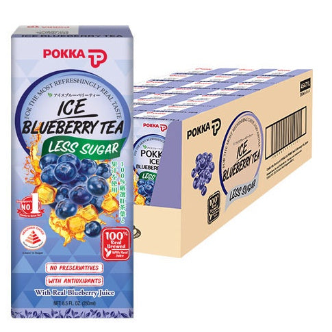 Pokka Ice Blueberry Tea Less Sugar (250ml x 6s) x 4