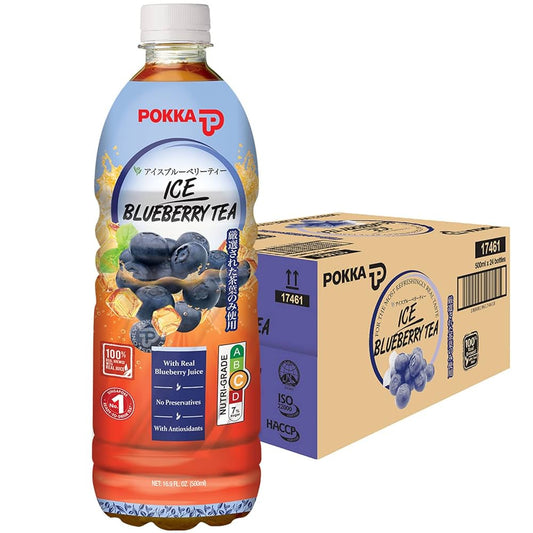 Pokka Ice Blueberry Tea (500ml x 24) Case