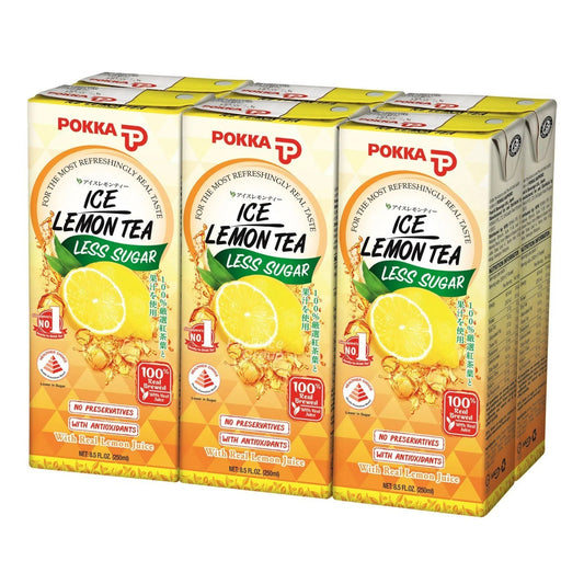 Pokka Ice Lemon Tea Less Sugar 250ml x 6s
