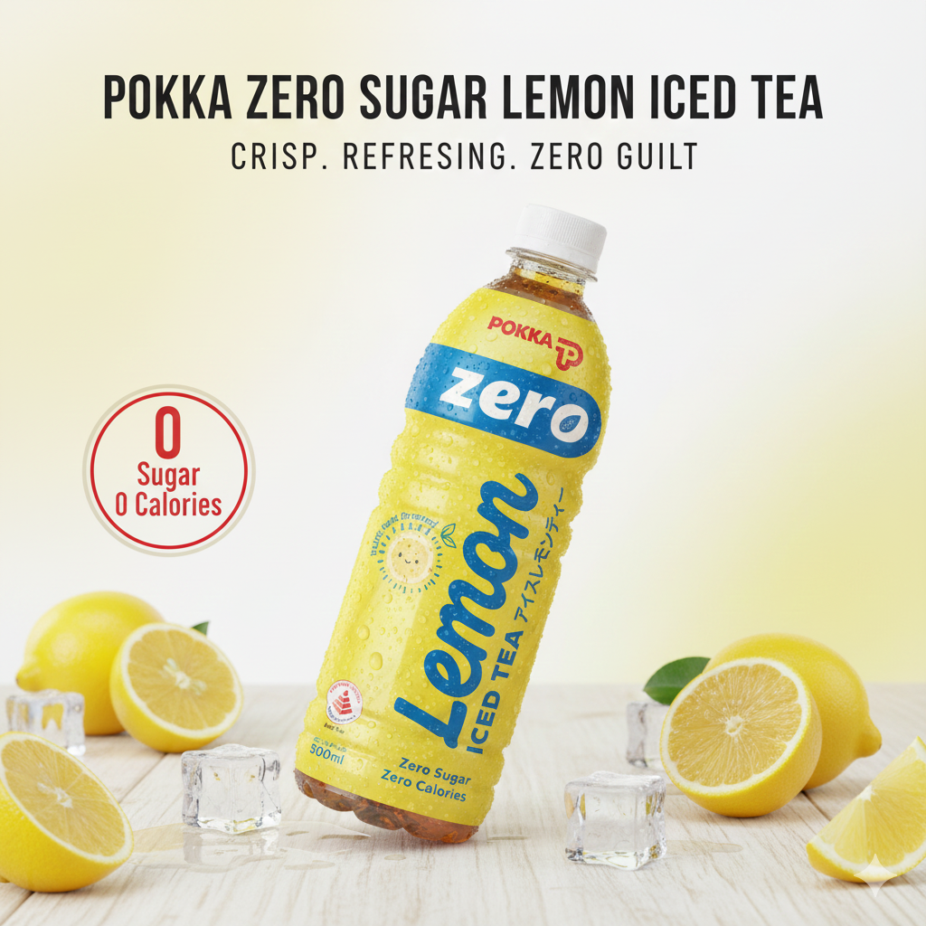 Pokka Ice Lemon Tea ZERO SUGAR 500ML X 24