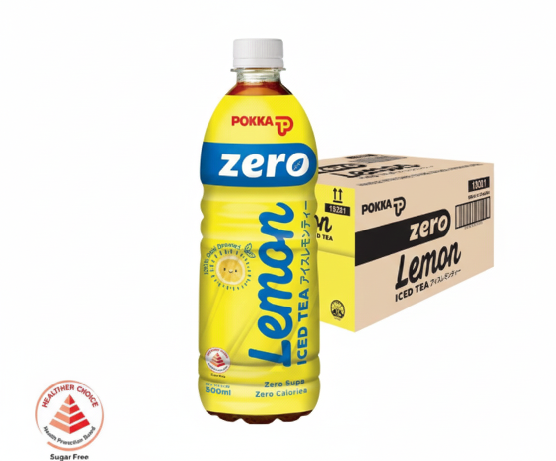 Pokka Ice Lemon Tea ZERO SUGAR 500ML X 24