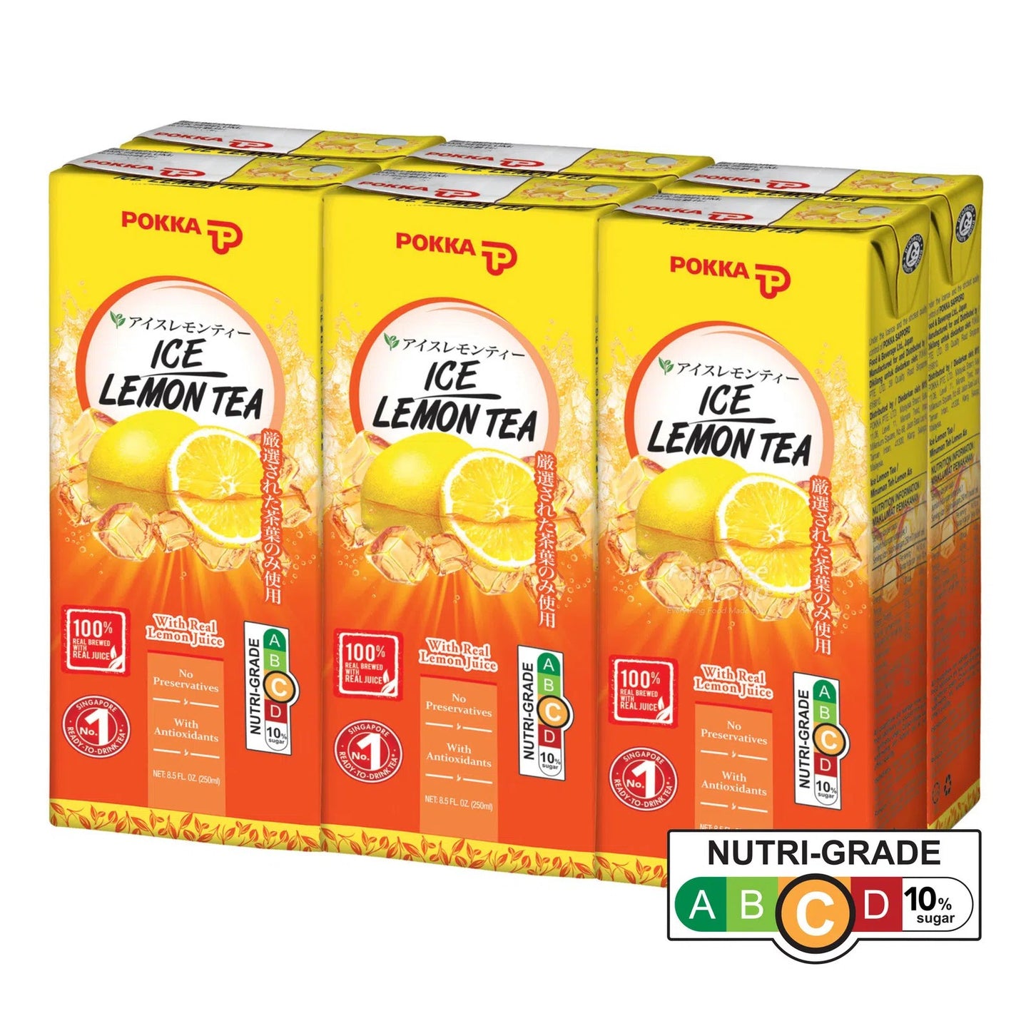 Pokka Ice Lemon Tea (250ml x 6 Tetra Packs)