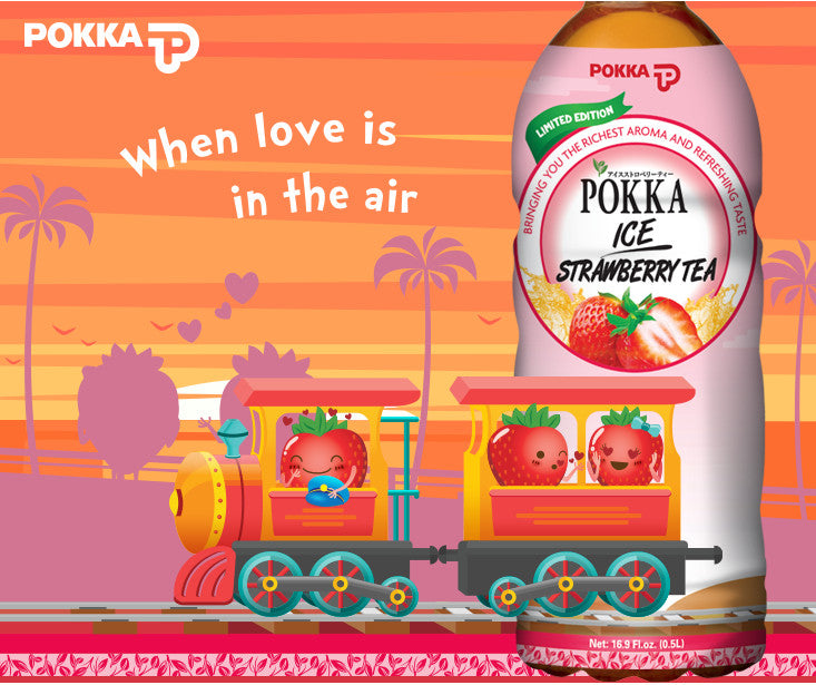 Pokka Ice Strawberry Tea (500ml x 24s) Case
