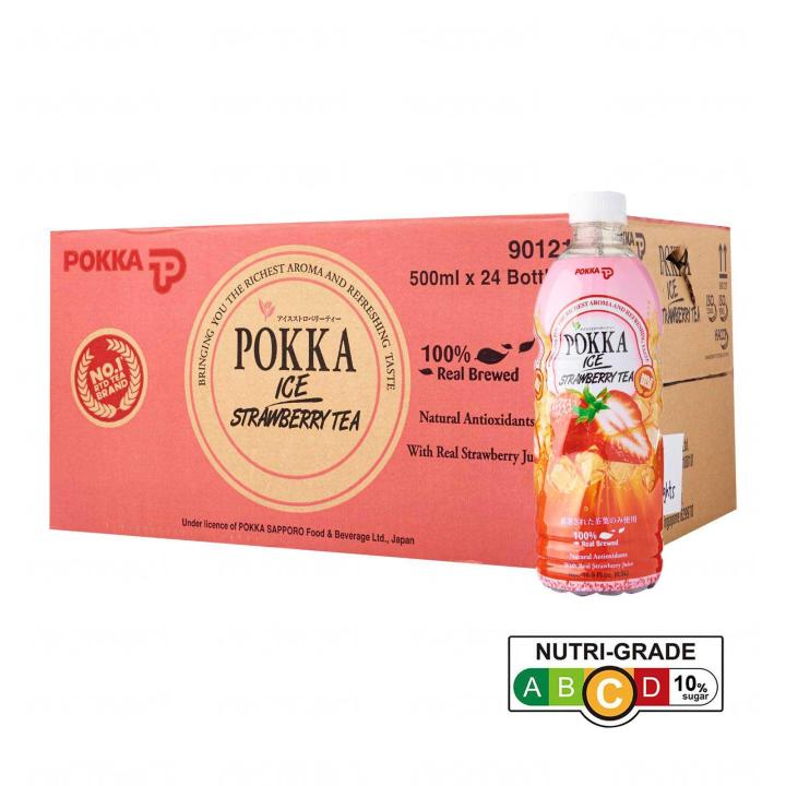 Pokka Ice Strawberry Tea (500ml x 24s) Case