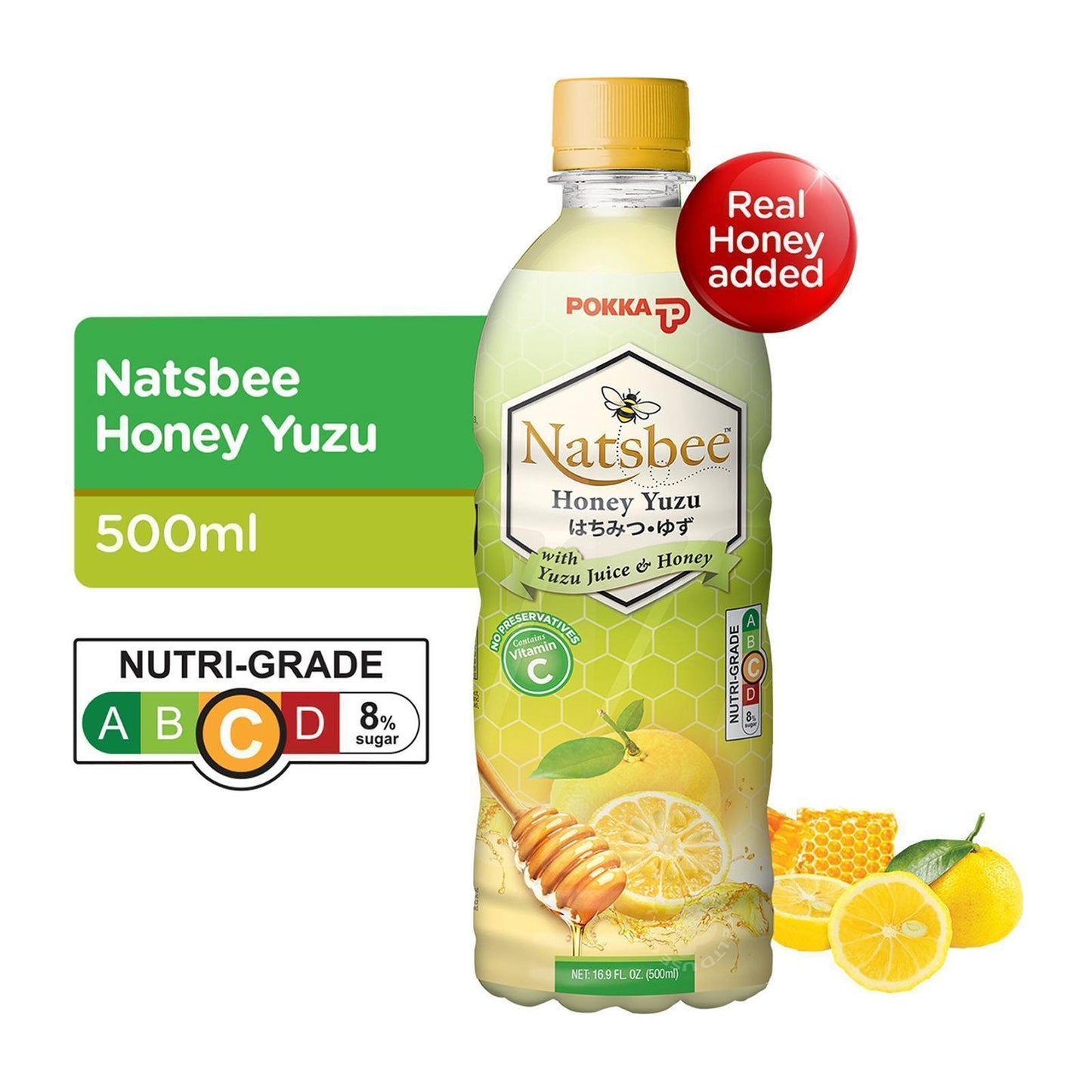 Pokka Natsbee Honey Yuzu (500ml x 24) Case