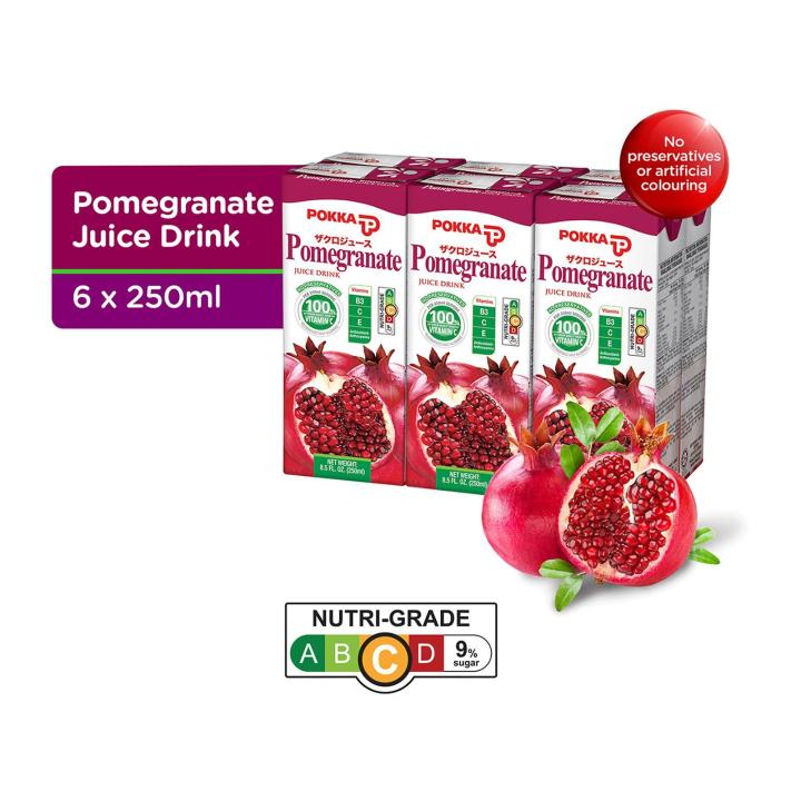 Pokka Pomegranate Fruit Juice (250ml x 6 Tetra Pak x 4) Carton