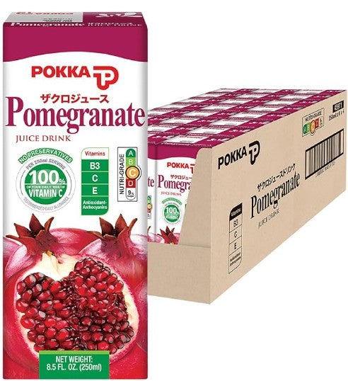 Pokka Pomegranate Fruit Juice (250ml x 6 Tetra Pak x 4) Carton