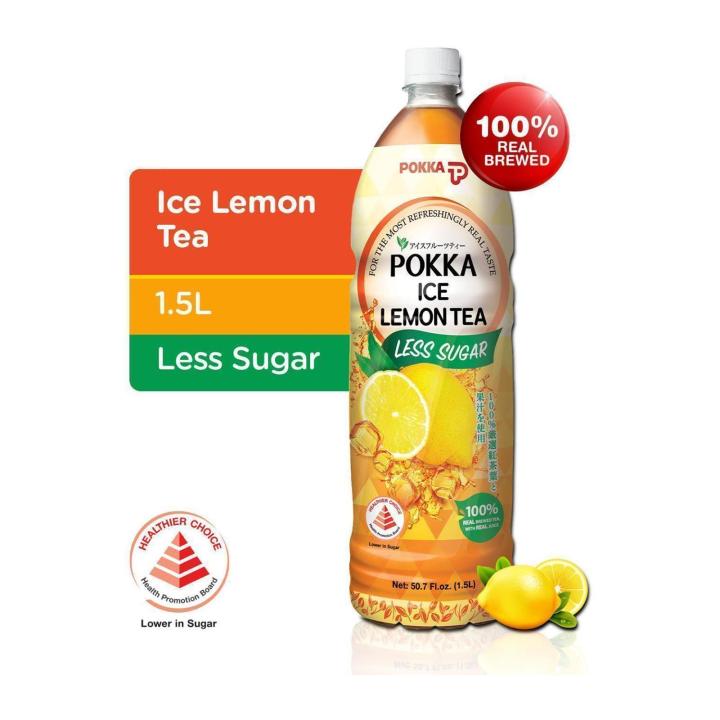 Pokka Ice Lemon Tea Less Sugar (1.5L x 12) Carton