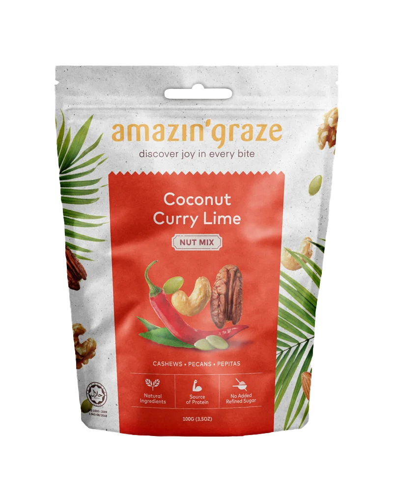 Amazin' Graze Nut Mix Coconut Curry Lime 100g