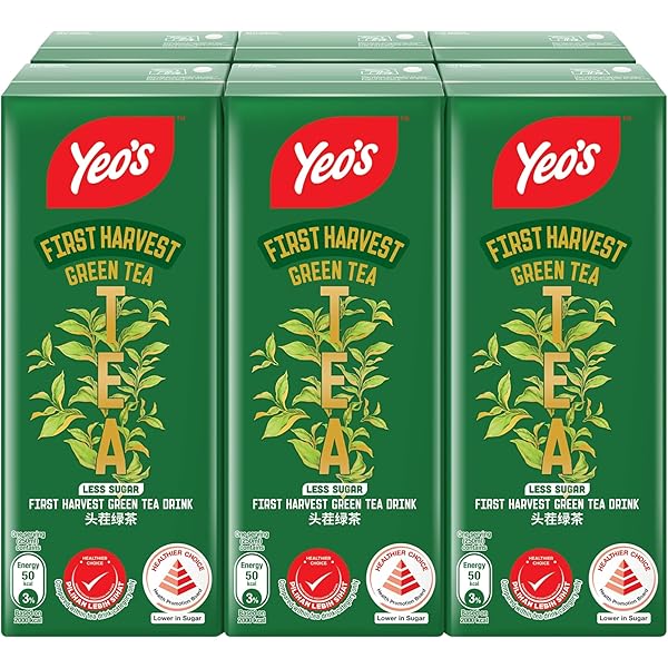 Yeo's First Harvest Green Tea Less Sugar (250ml x 6s) x 4