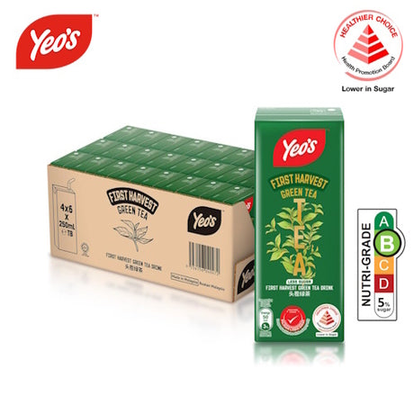 Yeo's First Harvest Green Tea Less Sugar (250ml x 6s) x 4