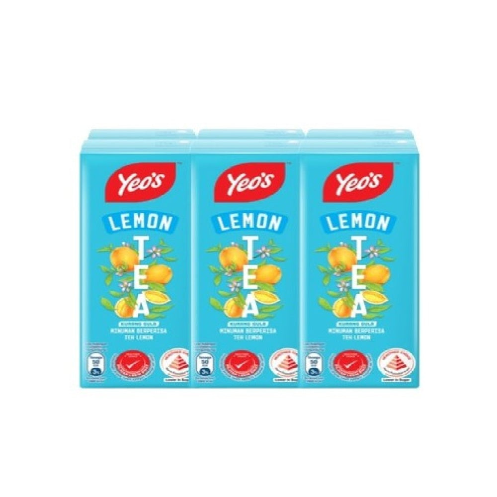 Yeo's Low Sugar Lemon Tea Multipack Refreshing Beverage 250ml x 6