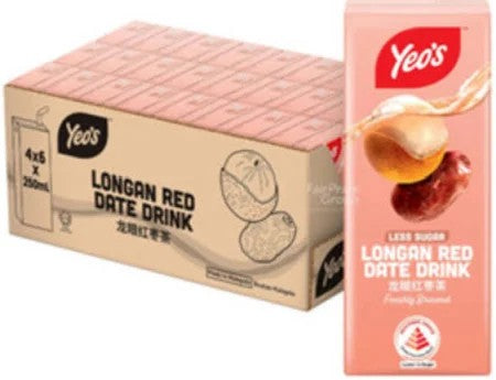 Yeo's Premium Longan Red Date Drink Low Sugar Multipack (250ml x 6)
