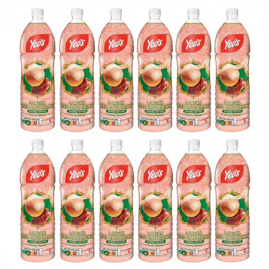 Yeo's Longan-Red Date Drink Less Sugar (1.5L x 12 Bottles) Carton