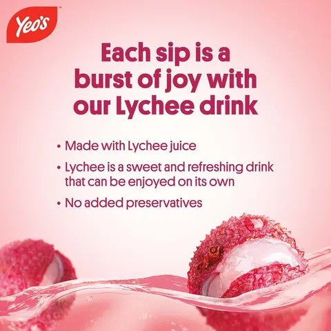 Yeo's Lychee Less Sugar 1.5L Bottle