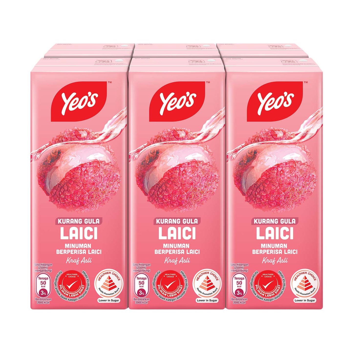 Yeo's Lychee Less Sugar (250ml x 6s)