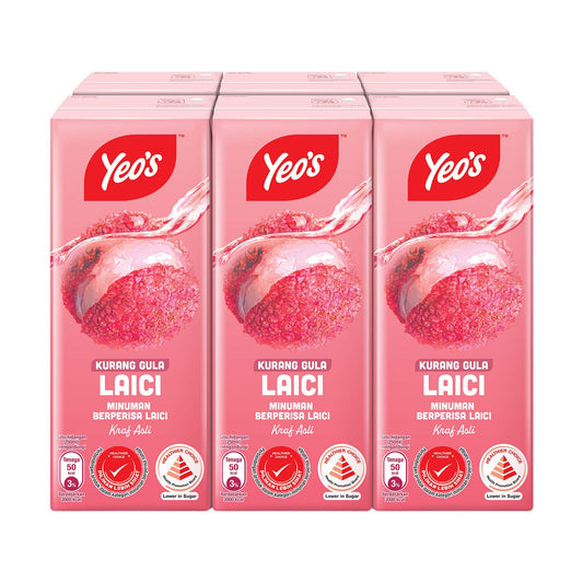 Yeo's Lychee Less Sugar (250ml x 6s)